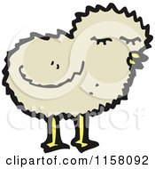 Cartoon Of A Brown Chick Royalty Free Vector Illustration
