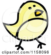 Cartoon Of A Yellow Chick Royalty Free Vector Illustration