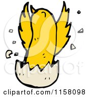 Cartoon Of A Hatching Chick Royalty Free Vector Illustration