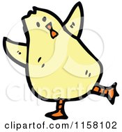 Cartoon Of A Yellow Chick Royalty Free Vector Illustration