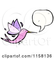 Cartoon Of A Talking Hummingbird Royalty Free Vector Illustration