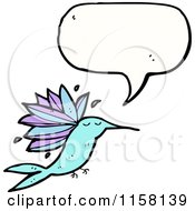 Cartoon Of A Talking Hummingbird Royalty Free Vector Illustration by lineartestpilot