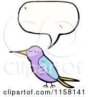 Cartoon Of A Talking Hummingbird Royalty Free Vector Illustration by lineartestpilot