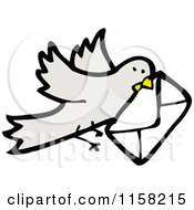 Cartoon Of A Mail Bird Royalty Free Vector Illustration