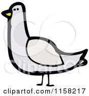 Cartoon Of A Pigeon Royalty Free Vector Illustration by lineartestpilot