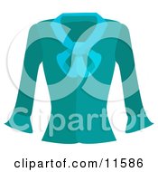 Turquoise Blue Long Sleeved Shirt