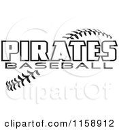 Poster, Art Print Of Black And White Pirates Baseball Text Over Stitches