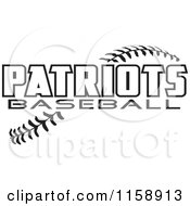 Poster, Art Print Of Black And White Patriots Baseball Text Over Stitches