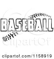 Poster, Art Print Of Black And White Baseball Text Over Stitches