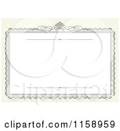 Poster, Art Print Of Swirl Frame Wedding Invitation With A Crown And Copyspace