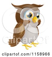 Cartoon Of A Happy Owl Royalty Free Vector Illustration