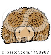 Cartoon Of A Hedgehog Royalty Free Vector Illustration by lineartestpilot