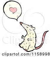 Cartoon Of A Rat Or Mouse Talking About Love Royalty Free Vector Illustration