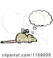 Cartoon Of A Thinking Wind Up Mouse Royalty Free Vector Illustration