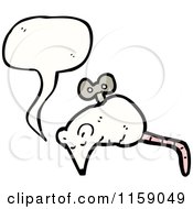 Cartoon Of A Talking Wind Up Toy Mouse Royalty Free Vector Illustration