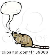 Cartoon Of A Talking Mouse Or Rat Royalty Free Vector Illustration