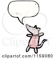 Cartoon Of A Talking Mouse Or Rat Royalty Free Vector Illustration