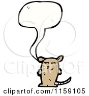 Cartoon Of A Talking Mouse Royalty Free Vector Illustration