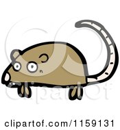 Cartoon Of A Brown Rat Royalty Free Vector Illustration