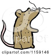 Cartoon Of A Brown Rat Royalty Free Vector Illustration by lineartestpilot