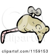 Cartoon Of A Wind Up Toy Mouse Royalty Free Vector Illustration