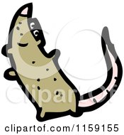 Cartoon Of A Brown Rat Royalty Free Vector Illustration
