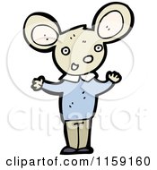 Cartoon Of A Mouse In Clothes Royalty Free Vector Illustration by lineartestpilot