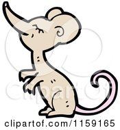 Cartoon Of A Brown Mouse Royalty Free Vector Illustration by lineartestpilot