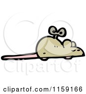 Cartoon Of A Wind Up Toy Mouse Royalty Free Vector Illustration by lineartestpilot