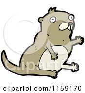 Cartoon Of A Beaver Royalty Free Vector Illustration by lineartestpilot