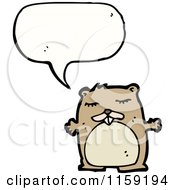 Cartoon Of A Talking Beaver Royalty Free Vector Illustration