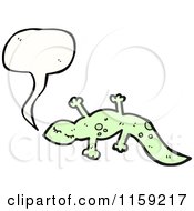 Cartoon Of A Talking Lizard Royalty Free Vector Illustration