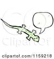 Cartoon Of A Talking Lizard Royalty Free Vector Illustration