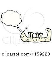 Cartoon Of A Thinking Lizard Royalty Free Vector Illustration