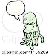 Poster, Art Print Of Talking Green Jellyfish