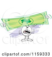 Poster, Art Print Of Mad Moodie Character Holding Up And Stretching A Dollar Bill
