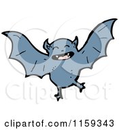 Cartoon Of A Flying Bat Royalty Free Vector Illustration