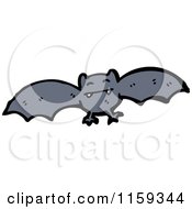 Cartoon Of A Flying Bat Royalty Free Vector Illustration