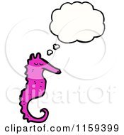 Poster, Art Print Of Thinking Pink Seahorse