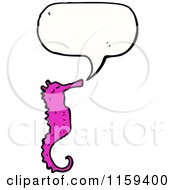 Poster, Art Print Of Talking Pink Seahorse