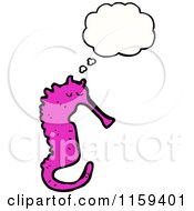 Poster, Art Print Of Thinking Pink Seahorse