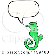 Poster, Art Print Of Talking Green Seahorse