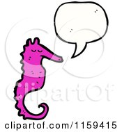 Poster, Art Print Of Talking Pink Seahorse