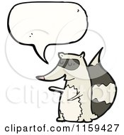 Cartoon Of A Talking Raccoon Royalty Free Vector Illustration by lineartestpilot