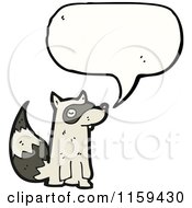 Cartoon Of A Talking Raccoon Royalty Free Vector Illustration by lineartestpilot