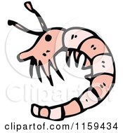 Cartoon Of A Prawn Royalty Free Vector Illustration by lineartestpilot