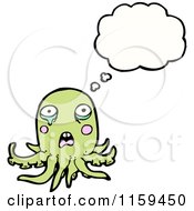 Poster, Art Print Of Thinking Green Octopus