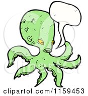 Poster, Art Print Of Talking Green Octopus