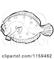Poster, Art Print Of Black And White Flounder Fish