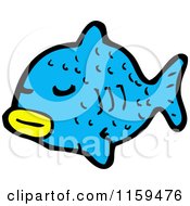 Poster, Art Print Of Blue Fish